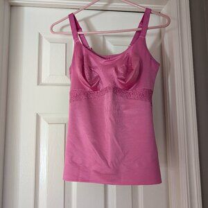 Ruby Ribbon Lace Cami Size 38 in Pink
